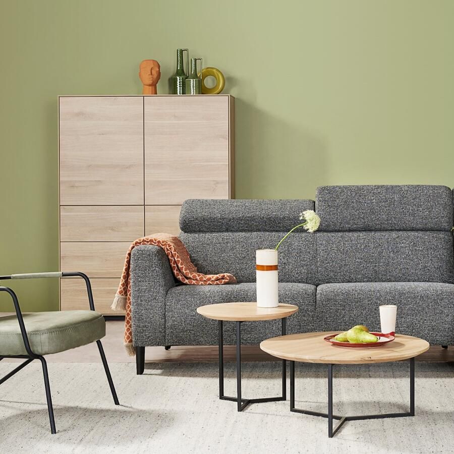 Ultra Premium Care Salontafel Trio Hout Eiken Hout Naturel 75 x 40 x 75 cm (BxHxD) - Foto 2