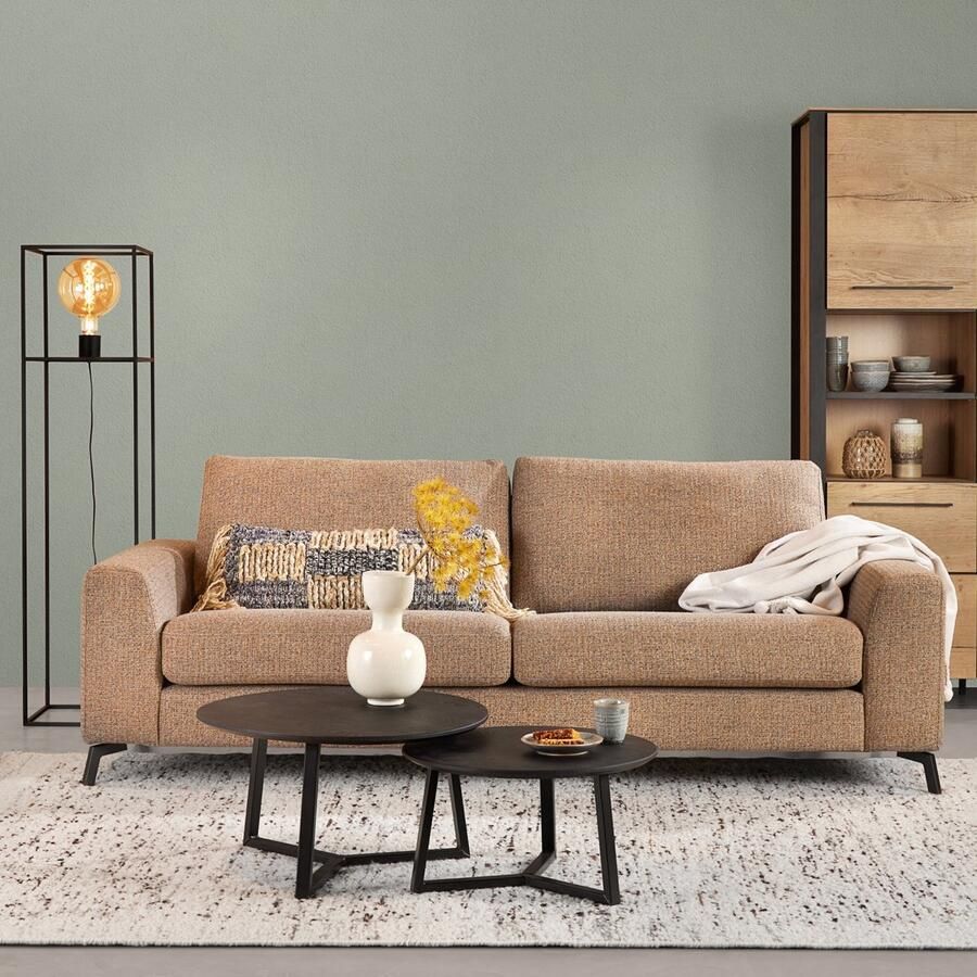 Ultra Premium Care Salontafel Trio Hout Eiken Zwart 65 x 35 x 65 cm (BxHxD)