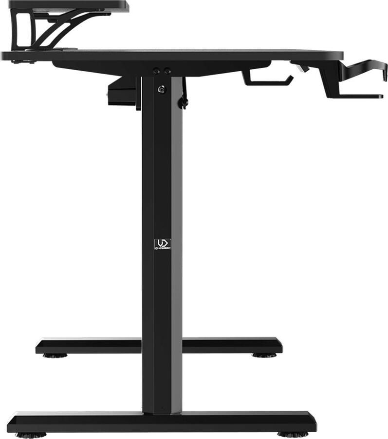Ultradesk HIGHLANDER – Bureau voor Gaming Home Office & Kantoor – Zwart – 120 x 60 cm – Elektrisch verstelbaar – Ergonomisch