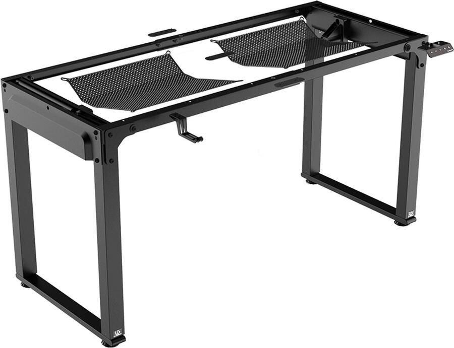 Ultradesk UPLIFT – Verstelbaar Bureau Frame met Elektrische Hoogteverstelling – Zwart – Voor Gaming Home Office & Kantoor – Inclusief Bediening Kabelbeheer & Hoofdtelefoonhouder