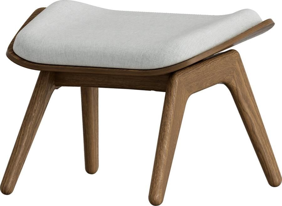 UMAGE The Reader Ottoman Voetenbank Eikenhout Duurzame Stof Voetsteun bij Fauteuil Krukje Donker Eiken Sterling 60 x 46 x 42 cm