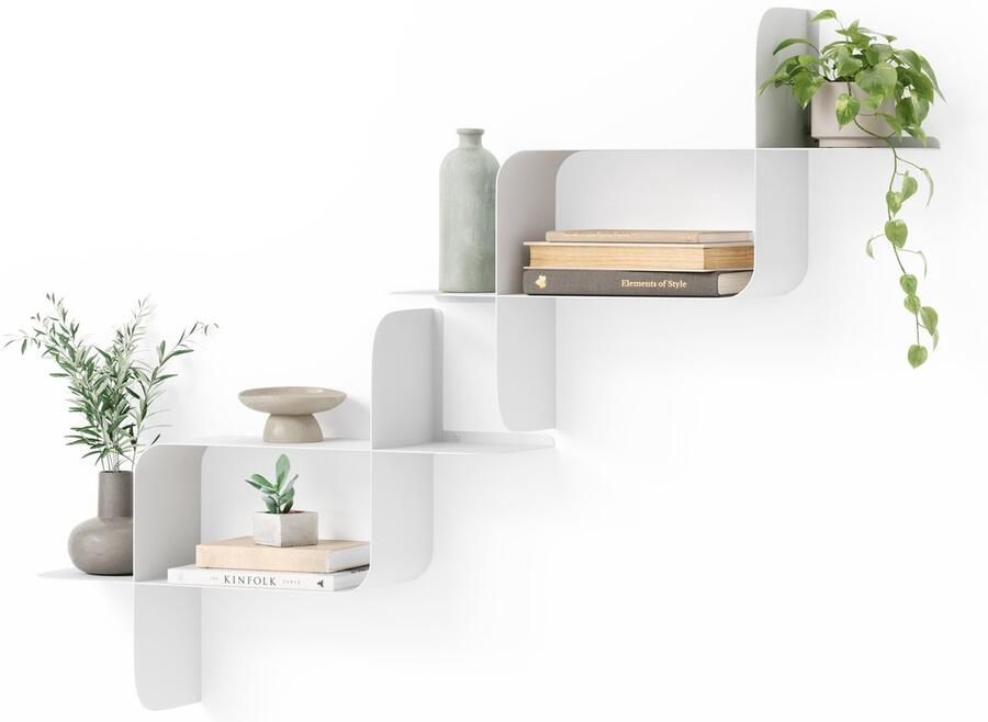 Umbra Montage metalen wandplank Set van 2