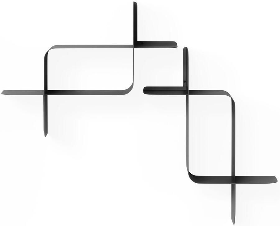 Umbra Montage metalen wandplank Set van 2