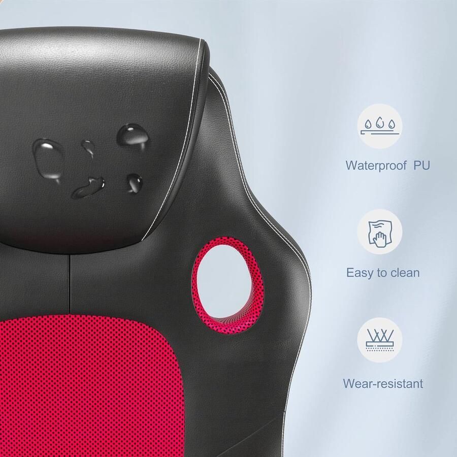 Unbradned Bureaustoel Gaming stoel Draaistoel Computerstoel Werkstoel rood