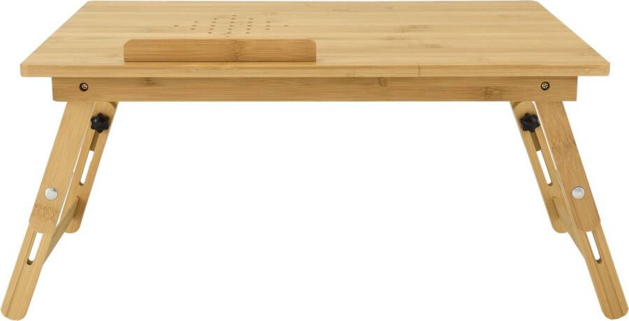 Unbranded Bamboe Laptoptafel Nikkole Bedtafel Tot 55x35x20-28 cm Standaard Verhoger Minimalistisch Design