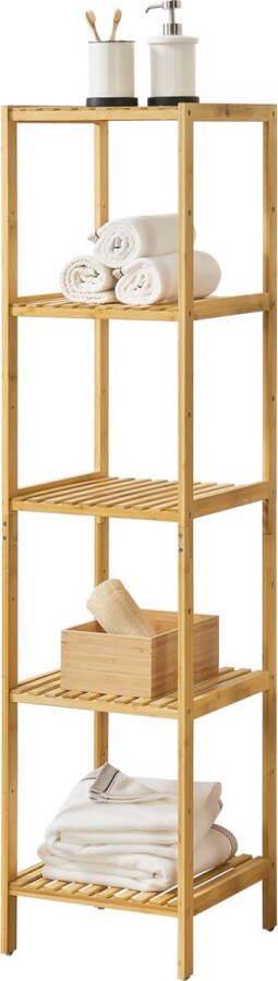 Unbranded Bamboe Opbergrek Emerie Staand rek Met 5 planken Modern design - Foto 3