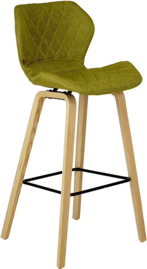 In and outdoor match Barkruk Autis Kaki hout 80cm zithoogte Set van 1 Voor keuken en bar Met rugleuning Ergonomische barstoelen