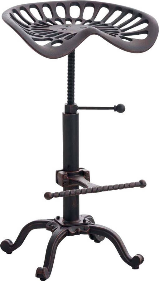 In and outdoor match Barkruk Millicent Zwart Functioneel Comfortabel Industrieel Design Verstelbare Voetsteun Metalen Zitting In Hoogte Verstelbaar