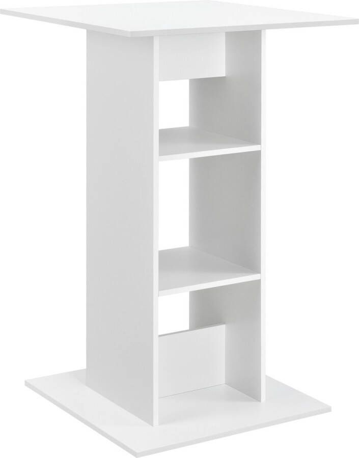 Unbranded Bartafel Manny Met 3 Planken 70x70x110 cm Wit Spaanplaat Modern Design - Foto 2