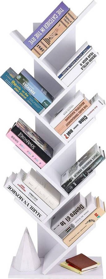 Inandoutdoormatch Boekenkast deluxe 8 lagen Boekenrek Woonkamer slaapkamer en kinderkamer Hout MDF 50x25x135cm moederdag cadeautje - Foto 3