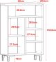 Inandoutdoormatch Boekenkast Plank Caiden 138 6x60x29 6 cm Wit Spaanplaat 6 Open Compartimenten Modern Design - Thumbnail 2