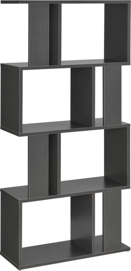 Unbranded Boekenkast Plank Kourtney 130x60x24 cm Donkergrijs Spaanplaat Duurzame boekenkast Stijlvol design - Foto 3