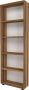 Unbranded Boekenkast Plank Nelly 172x55x20 cm Walnootkleurig Spaanplaat Decoratieve Boekenkast - Thumbnail 1