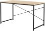 Unbranded Bureau Gina 120x60x72 cm Spaanplaat en Metaal Zwart en Eikenkleurig Modern Design - Thumbnail 3