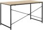 Unbranded Bureau Gina 120x60x72 cm Spaanplaat en Metaal Zwart en Eikenkleurig Modern Design - Thumbnail 1