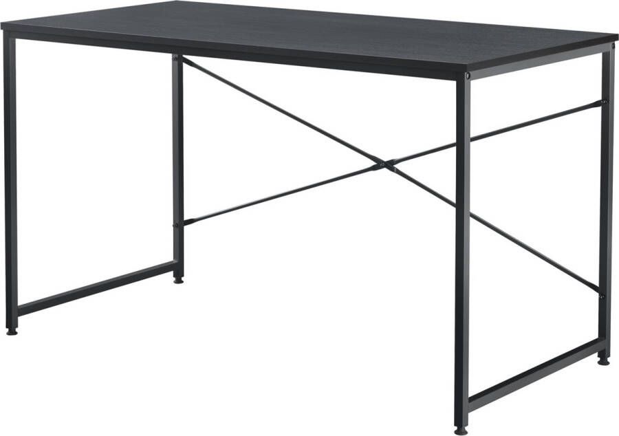 Unbranded Bureau Jaime 120x60x72 cm Spaanplaat en Metaal Zwart Modern Design - Foto 2