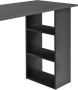 Unbranded Bureau Jean Met 3 Laden 120x49x72 cm Donkergrijs Spaanplaat Stijlvol Design - Thumbnail 2