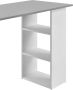 Unbranded Bureau Leon Met 3 Laden 120x49x72 cm Lichtgrijs en Wit Spaanplaat Stijlvol design - Thumbnail 2