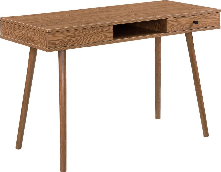 Unbranded Bureau Modesto Laptoptafel 115x48x74 cm Houtkleurig Spaanplaat en Metaal Modern Design - Foto 2