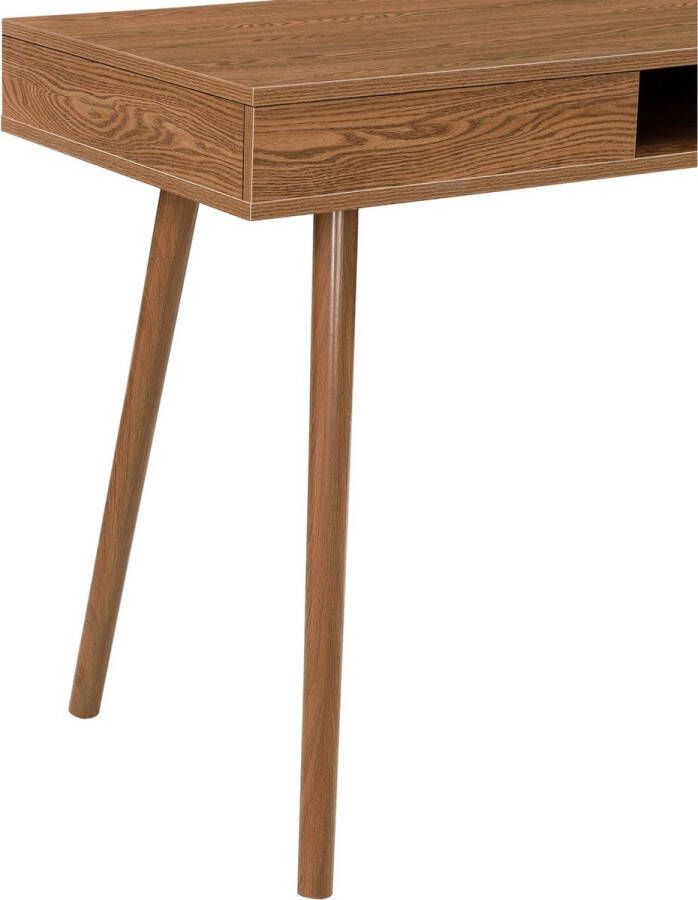 Unbranded Bureau Modesto Laptoptafel 115x48x74 cm Houtkleurig Spaanplaat en Metaal Modern Design