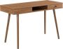 Unbranded Bureau Modesto Laptoptafel 115x48x74 cm Houtkleurig Spaanplaat en Metaal Modern Design - Thumbnail 1