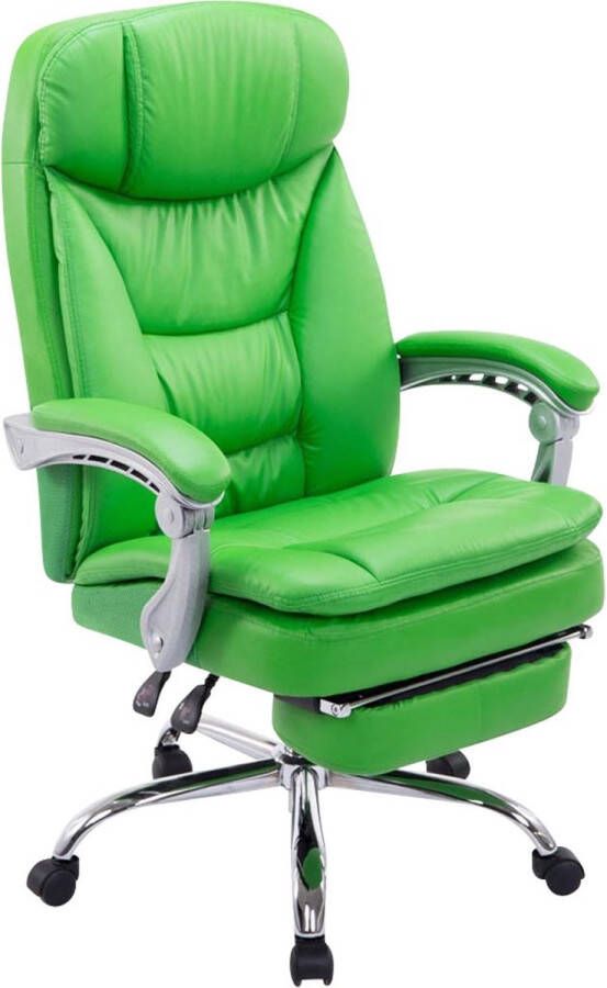 Inandoutdoormatch Bureaustoel Attilio XL Kunstleer Groen Op wielen Ergonomische bureaustoel Voor volwassenen In hoogte verstelbaar moederdag cadeautje