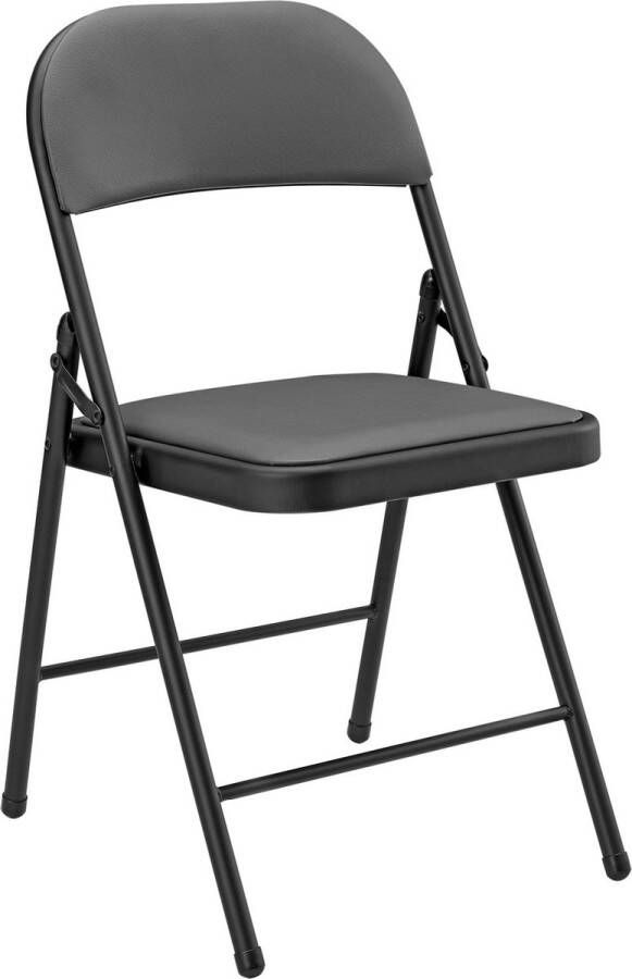Unbranded Bureaustoel Rachael Klapstoel Opvouwbaar 80x46x50 cm Set van 6 Grijs Modern design