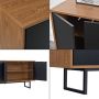 Inandoutdoormatch Commode Art Push and Open 55x120x30 cm Hout en Zwart 4 Deuren Veelzijdig - Thumbnail 2