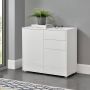 Unbranded Commode Edythe Duw en Open 74x79x36 cm Wit Hoogglans Spaanplaat Modern Design - Thumbnail 2