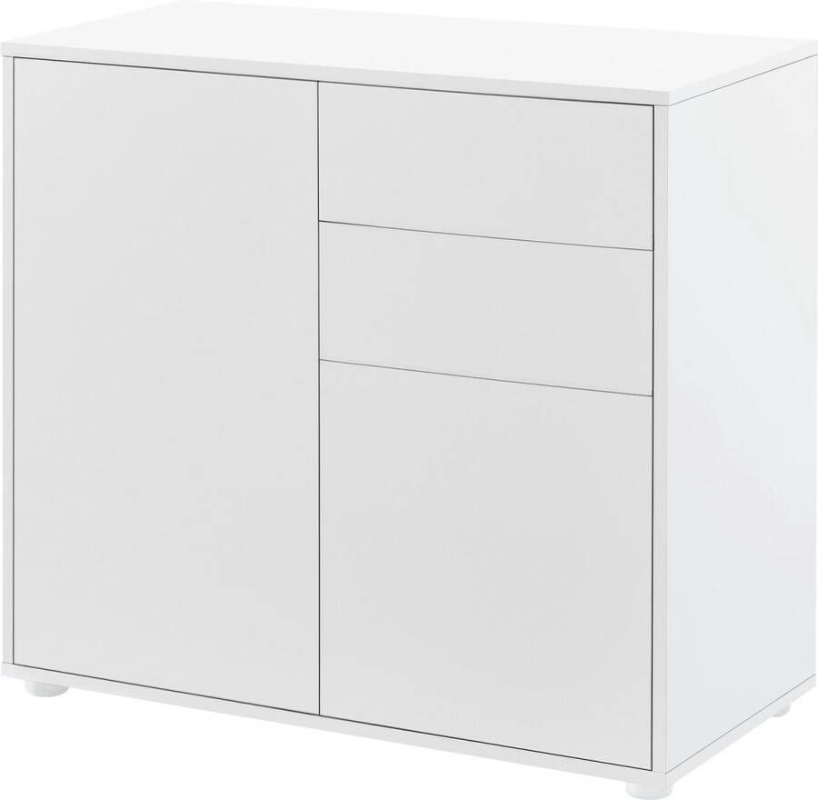 Unbranded Commode Sagrario Duw en Open 74x79x36 cm Wit Mat Spaanplaat Modern Design - Foto 2