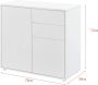 Unbranded Commode Sagrario Duw en Open 74x79x36 cm Wit Mat Spaanplaat Modern Design - Thumbnail 2