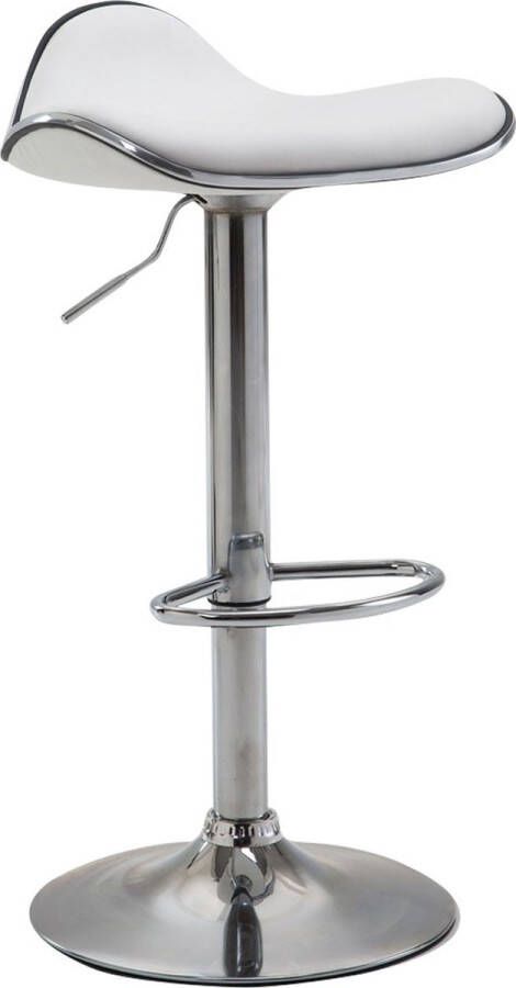 Inandoutdoormatch Designer Barstoel Set van 1 Ergonomisch Barkruk keuken of kantine Zonder rugleuning Wit 60-80cm Vaderdag cadeau
