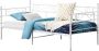 Inandoutdoormatch Eenpersoonsslaapbank Emilie 3-zitsbank 90x200 cm Wit Vintage Design Metalen bedframe - Thumbnail 1