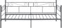 Inandoutdoormatch Eenpersoonsslaapbank Haydee 3-zitsbank 90x200 cm Donkergrijs Vintage Design Metalen bedframe - Thumbnail 1