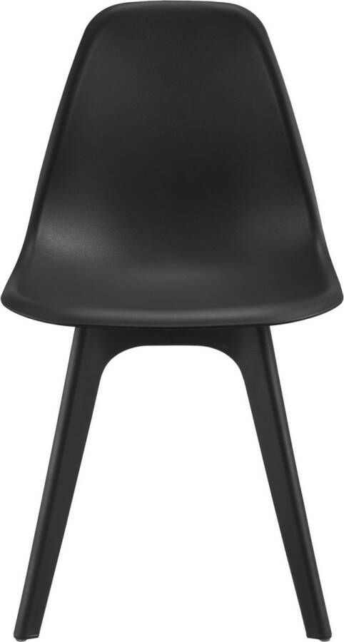 Unbranded Eethoek Luzia Glazen eettafel Met 4 zwarte stoelen Hoogwaardig design Stijlvolle uitstraling