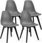 Unbranded Eetkamerset Albert Eetkamer 5-delige tafel Met 4 stoelen Zwart en grijs Hoogwaardige constructie - Thumbnail 2