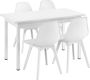 Unbranded Eetkamerset Severo Eetkamer 5-delige tafel Met 4 stoelen Wit Hoogwaardige constructie - Thumbnail 1