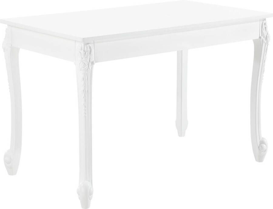 Unbranded Eettafel Aileen 116x66x76 cm MDF en Kunststof Wit Stijlvolle uitstraling