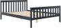 Unbranded Houten bed Blake Sterk massief grenen 180x200 cm Donkergrijs Klassiek design - Thumbnail 2