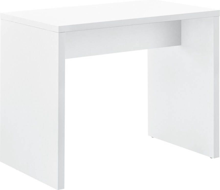 Unbranded Kaptafel Ainslee Met Kruk en Spiegel 141x75x397 cm Wit Spaanplaat Stijlvol Design