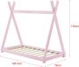 Unbranded Kinderbed Bowen Tipi Bed Grenen Met lattenbodem 70x140 cm Roze Voor meisjes Voor jongens Voor kinderen - Thumbnail 2