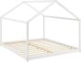 Inandoutdoormatch Kinderbed Ciana Huisbed Met Lattenbodem 180x200cm Wit Snelle Montage - Thumbnail 1