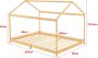 Inandoutdoormatch Kinderbed Fin Huisbed Met Matras Bamboe 90x200cm Snelle Montage Voor Jongens Voor Meisjes - Thumbnail 2