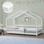 Unbranded Kinderbed Maxine Grenen Huisbed Met matras en valbescherming 80x160 cm Wit Voor meisjes Voor jongens Voor kinderen - Thumbnail 2