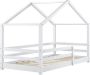 Unbranded Kinderbed Rolando Huisbed Met valbeveiliging 90x200 Wit Grenen Voor meisjes Voor jongens Voor kinderen - Thumbnail 1