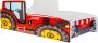Kiddo Match Kinderbed Tractor rood 140x70 inclusief matras en lattenbodem Vaderdag cadeau - Thumbnail 1