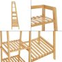 Unbranded Kledingrek Meta Met 9 legplanken 139x158x40 cm Bamboe Houtkleurig 2 Rails - Thumbnail 2