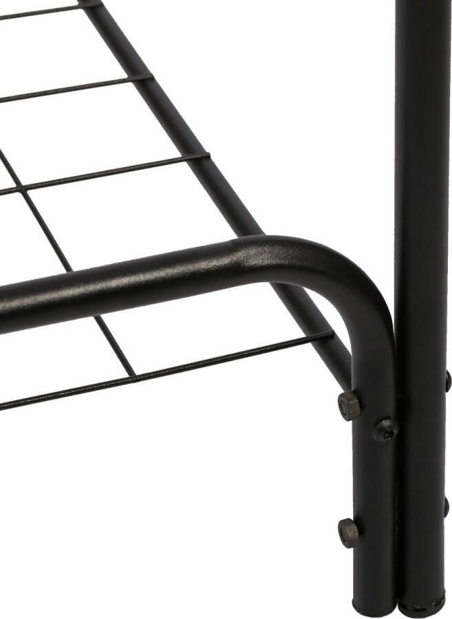 Inandoutdoormatch Kledingrek Vallery Met Plank Metaal 145x88 5x34 5cm Zwart Kledingrek Kapstok