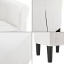 Unbranded Kuipstoel Carlos Kuipfauteuil Kunstleer 70x70x58 cm Wit Comfortabele stoel Deluxe Look - Thumbnail 2
