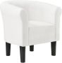 Unbranded Kuipstoel Carlos Kuipfauteuil Kunstleer 70x70x58 cm Wit Comfortabele stoel Deluxe Look - Thumbnail 1